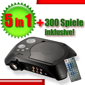 LED Beamer Heimkino DVD Player Spielekonsole Projektor TV-Tuner USB SD MMC AV