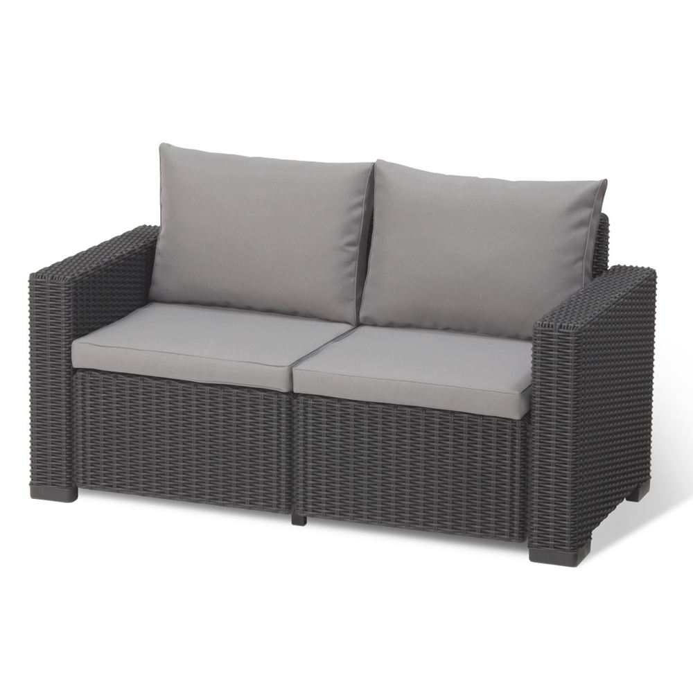 Allibert California Gartenmöbel Poly Rattan Sessel Sofa Tisch Lounge