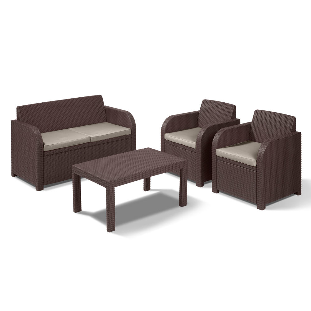Gartenmobel Aus Holzpaletten : POLY RATTAN GARTENMÖBEL LOUNGE Set RATTANOPTIK SITZGRUPPE BRAUN GRAU Gartenmobel Aus Holzpaletten : POLY RATTAN GARTENMÖBEL LOUNGE Set RATTANOPTIK SITZGRUPPE BRAUN GRAU