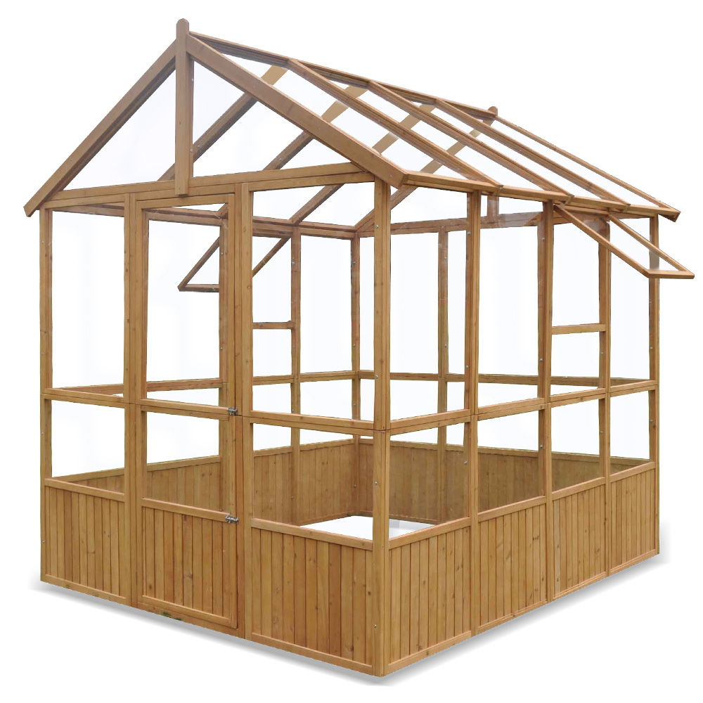 XXL Gewächshaus Holz Treibhaus Tomatenhaus Gartenhaus Plexiglas