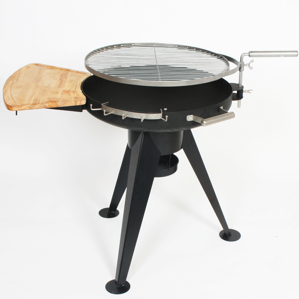 BBQ GRILL HOLZKOHLE FEUERSCHALE STANDGRILL EDELSTAHL eBay