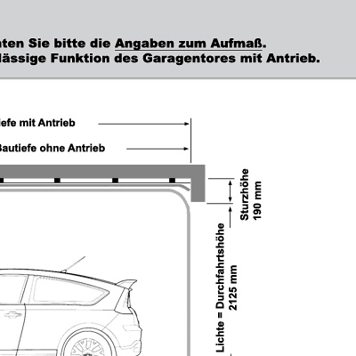 ROTENBACH Garagentor Sektionaltor Rolltor 300x212cm Garagentorantrieb