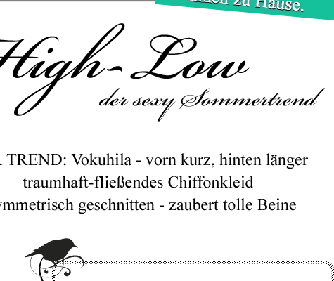 ... High Low Vokuhila Kleid Cocktailkleid Minikleid Vorne Kurz Hinten Lang